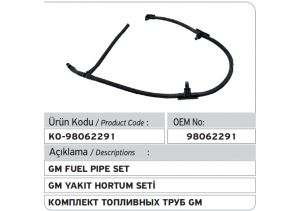 98062291 0928402097 GMC Chevrolet 6.6 L Yakıt Hortum Seti